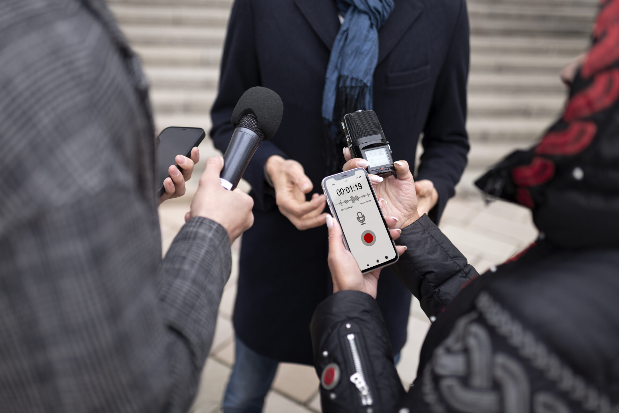 Person reading news on a tablet